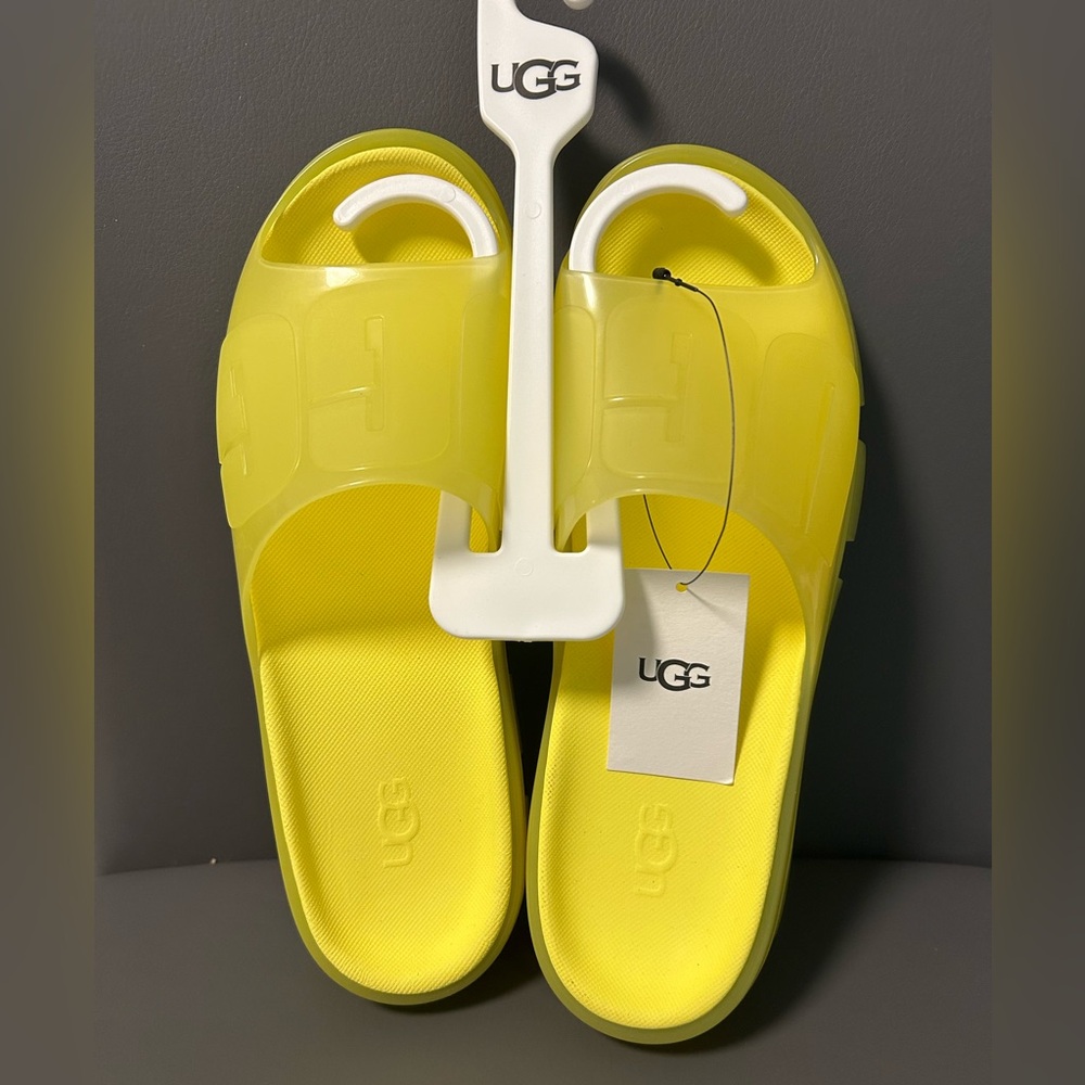 UGG Jella Yellow Slide Sandals